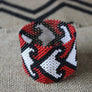 Art# K224 3.5+ inch. Original Kayapo Traditional Peyote stitch Beaded Bracelet from Brazil.