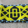 Art# K226 3+ inch. Original Kayapo Traditional Peyote stitch Beaded Bracelet from Brazil.