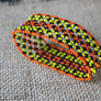 Art# K227 3+ inch. Original Kayapo Traditional Peyote stitch Beaded Bracelet from Brazil.