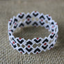 Art# K231 3+ inch. Original Kayapo Traditional Peyote stitch Beaded Bracelet from Brazil.