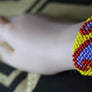 Art# K233 4+ inch. Original Kayapo Traditional Peyote stitch Beaded Bracelet from Brazil.
