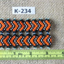 Art# K234 3+ inch. Original Kayapo Traditional Peyote stitch Beaded Bracelet from Brazil.