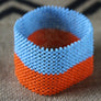 Art# K236 4 inch. Original Kayapo Traditional Peyote stitch Beaded Bracelet from Brazil.