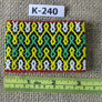Art# K240 3+ inch. Original Kayapo Traditional Peyote stitch Beaded Bracelet from Brazil.