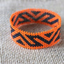 Art# K243 3+ inch. Original Kayapo Traditional Peyote stitch Beaded Bracelet from Brazil.