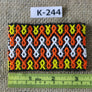 Art# K244 3+ inch. Original Kayapo Traditional Peyote stitch Beaded Bracelet from Brazil.