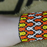 Art# K244 3+ inch. Original Kayapo Traditional Peyote stitch Beaded Bracelet from Brazil.