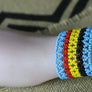 Art# K248 3.5 inch. Original Kayapo Traditional Peyote stitch Beaded Bracelet from Brazil.