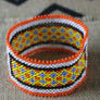 Art# K252 4.5+ inch. Original Kayapo Traditional Peyote stitch Beaded Bracelet from Brazil.