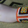 Art# K252 4.5+ inch. Original Kayapo Traditional Peyote stitch Beaded Bracelet from Brazil.