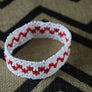 Art# K253 4+ inch. Original Kayapo Traditional Peyote stitch Beaded Bracelet from Brazil.