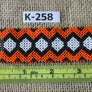 Art# K258 3.5 inch. Original Kayapo Traditional Peyote stitch Beaded Bracelet from Brazil.