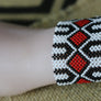 Art# K261 3+ inch. Original Kayapo Traditional Peyote stitch Beaded Bracelet from Brazil.