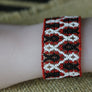 Art# K263 3+ inch. Original Kayapo Traditional Peyote stitch Beaded Bracelet from Brazil.