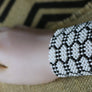 Art# K264 3.5+ inch. Original Kayapo Traditional Peyote stitch Beaded Bracelet from Brazil.