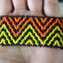 Art# K269 4+ inch. Original Kayapo Traditional Peyote stitch Beaded Bracelet from Brazil.