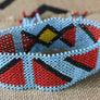 Art# K271 5 inch. Original Kayapo Traditional Peyote stitch Beaded Bracelet from Brazil.