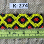 Art# K274 3+ inch. Original Kayapo Traditional Peyote stitch Beaded Bracelet from Brazil.