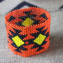 Art# K278 3.5 inch. Original Kayapo Traditional Peyote stitch Beaded Bracelet from Brazil.