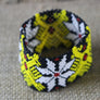 Art# K280 3+ inch. Original Kayapo Traditional Peyote stitch Beaded Bracelet from Brazil.