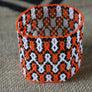 Art# K286 3.5 inch. Original Kayapo Traditional Peyote stitch Beaded Bracelet from Brazil.