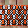 Art# K286 3.5 inch. Original Kayapo Traditional Peyote stitch Beaded Bracelet from Brazil.
