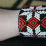 Art# K291 3.5+ inch. Original Kayapo Traditional Peyote stitch Beaded Bracelet from Brazil.