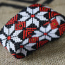Art# K291 3.5+ inch. Original Kayapo Traditional Peyote stitch Beaded Bracelet from Brazil.