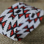 Art# K292 3+ inch. Original Kayapo Traditional Peyote stitch Beaded Bracelet from Brazil.