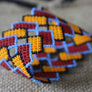 Art# K294 3+ inch. Original Kayapo Traditional Peyote stitch Beaded Bracelet from Brazil.