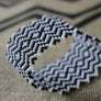 Art# K300 3.5+ inch. Original Kayapo Traditional Peyote stitch Beaded Bracelet from Brazil.