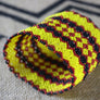 Art# K301 4+ inch. Original Kayapo Traditional Peyote stitch Beaded Bracelet from Brazil.