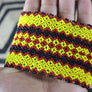 Art# K301 4+ inch. Original Kayapo Traditional Peyote stitch Beaded Bracelet from Brazil.