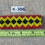 Art# K306 3.5+ inch. Original Kayapo Traditional Peyote stitch Beaded Bracelet from Brazil.