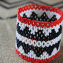 Art# K308 3.5 inch. Original Kayapo Traditional Peyote stitch Beaded Bracelet from Brazil.