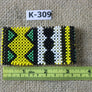 Art# K309 3+ inch. Original Kayapo Traditional Peyote stitch Beaded Bracelet from Brazil.