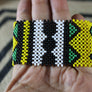 Art# K309 3+ inch. Original Kayapo Traditional Peyote stitch Beaded Bracelet from Brazil.
