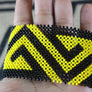 Art# K310 4+ inch. Original Kayapo Traditional Peyote stitch Beaded Bracelet from Brazil.