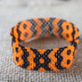 Art# K312 3+ inch. Original Kayapo Traditional Peyote stitch Beaded Bracelet from Brazil.