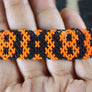 Art# K312 3+ inch. Original Kayapo Traditional Peyote stitch Beaded Bracelet from Brazil.
