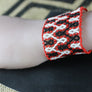Art# K315 3 inch. Original Kayapo Traditional Peyote stitch Beaded Bracelet from Brazil.