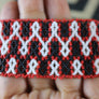 Art# K315 3 inch. Original Kayapo Traditional Peyote stitch Beaded Bracelet from Brazil.