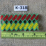 Art# K318 3+ inch. Original Kayapo Traditional Peyote stitch Beaded Bracelet from Brazil.