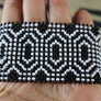 Art# K319 3.5+ inch. Original Kayapo Traditional Peyote stitch Beaded Bracelet from Brazil