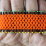 Art# K322 3+ inch. Original Kayapo Traditional Peyote stitch Beaded Bracelet from Brazil