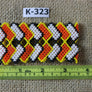 Art# K323 3.5 inch. Original Kayapo Traditional Peyote stitch Beaded Bracelet from Brazil