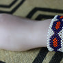 Art# K324 4 inch. Original Kayapo Traditional Peyote stitch Beaded Bracelet from Brazil