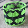 Art# K325 4 inch. Original Kayapo Traditional Peyote stitch Beaded Bracelet from Brazil