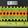Art# K326 3+ inch. Original Kayapo Traditional Peyote stitch Beaded Bracelet from Brazil