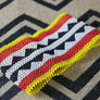 Art# K333 6 inch. Original Kayapo Traditional Peyote stitch Beaded Bracelet from Brazil